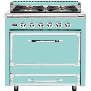 Viking - Tuscany 3.8 Cu. Ft. Freestanding Dual Fuel True Convection Range - Bywater Blue