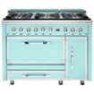 Viking - Tuscany 6.2 Cu. Ft. Freestanding Double Oven Dual Fuel True Convection Range - Bywater Blue