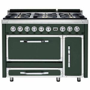 Viking - Tuscany 6.2 Cu. Ft. Freestanding Double Oven Dual Fuel True Convection Range - Green