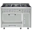 Viking - Tuscany 6.2 Cu. Ft. Freestanding Double Oven Dual Fuel True Convection Range - Artic Gray