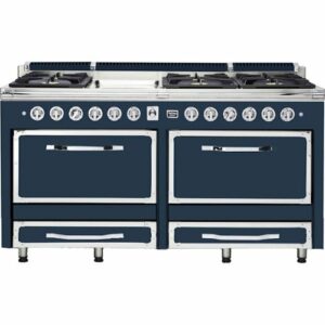 Viking - Tuscany 7.6 Cu. Ft. Freestanding Dual Fuel Convection Range - Slate Blue