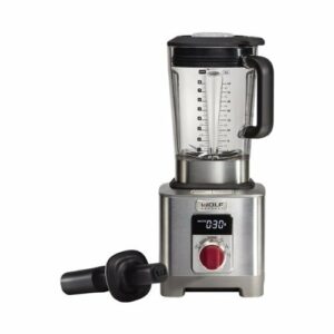 Wolf Gourmet - 64-Oz. Blender/Cooker - Stainless Steel/Red Knob