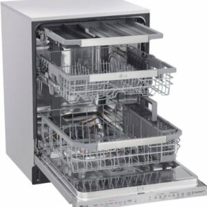 LG - 24" Top Control Smart Built-In Stainless Steel Tub Dishwasher with 3rd Rack, QuadWash and 44db - Stainless Steel