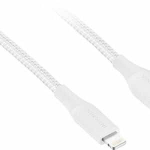 Insignia™ - 4' / 6' / 10' Lightning to USB Braided Charge-and-Sync Cables (3 Pack) - Moon Gray