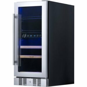 NewAir - Premium 9-Bottle Dual Zone Wine Cooler - Stainless Steel