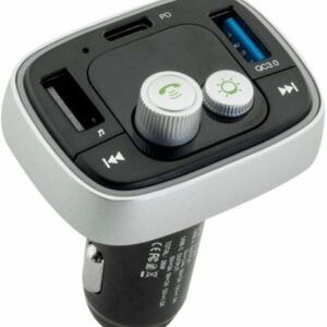 iSimple - Bluetooth 5.0 FM Transmitter for Music Streaming, Charging, and Hands-Free Calling - Black