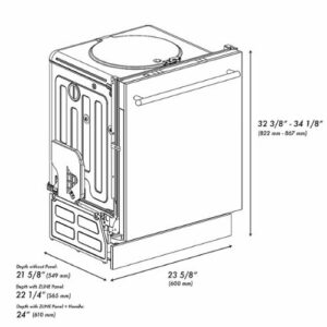 ZLINE - Top Control Built-In Dishwasher with Stainless Steel Tub, 40dBA - Unfinished Light Wood