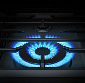 Samsung - 6.0 cu. ft. Front Control Slide-In Gas Convection Range with Air Fry & Wi-Fi, Fingerprint Resistant - Tuscan Stainless Steel