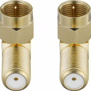 Rocketfish™ - 90-degree Coax Adapter (2 Pack) - Gold