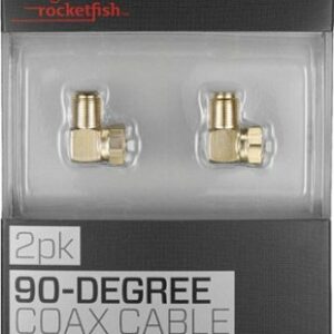 Rocketfish™ - 90-degree Coax Adapter (2 Pack) - Gold