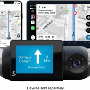 Cobra - SC 201 Dual-View Smart Dash Cam with Built-In Cabin View - Black