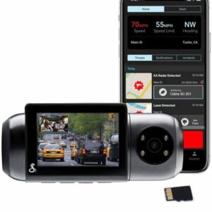 Cobra - SC 201 Dual-View Smart Dash Cam with Built-In Cabin View - Black