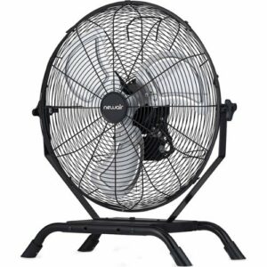 NewAir - 4000 CFM 18" Outdoor High Velocity Floor or Wall Mounted Fan with 3 Fan Speeds and Adjustable Tilt Head - Black