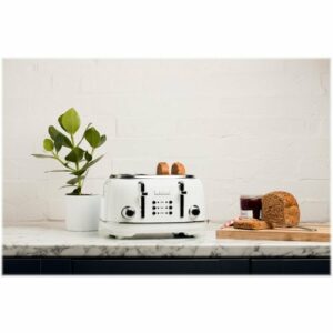 Haden - Heritage 4-Slice Toaster, Wide Slot for Bagels with Multi Settings - Ivory