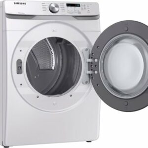 Samsung - 7.5 Cu. Ft. Stackable Electric Dryer with Sensor Dry - White