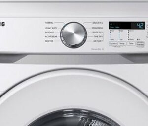 Samsung - 7.5 Cu. Ft. Stackable Electric Dryer with Sensor Dry - White