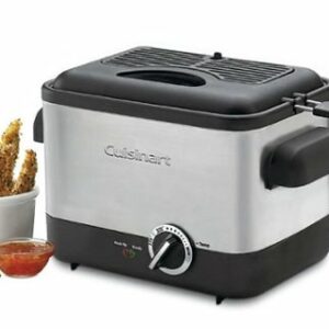 Cuisinart - 1.1L Analog Compact Deep Fryer - Black Stainless Steel