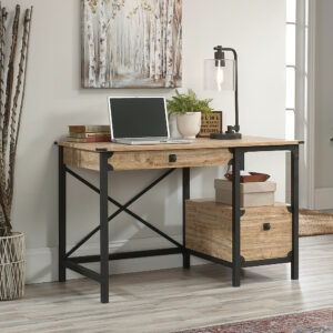 Sauder - Steel River Desk - Milled Mesquite