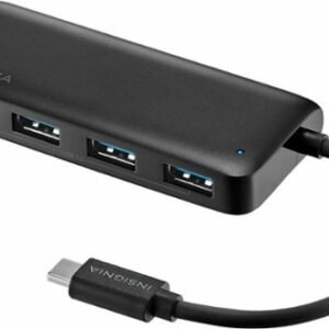 Insignia™ - 4-Port USB-C Hub - Black