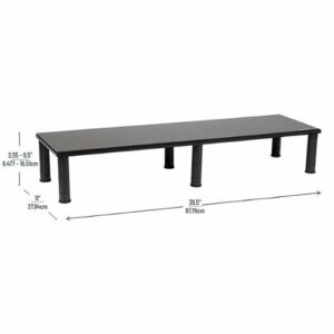 Mind Reader - Large Dual Monitor Stand - Black