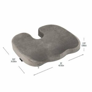 Mind Reader - Seat Cushion Cushioned Memory Foam - Gray