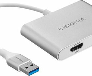 Insignia™ - USB to Dual HDMI Adapter - White