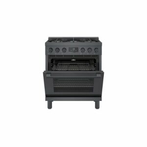 Bosch - 800 Series 3.9 cu. ft. Freestanding Dual Fuel Convection Range with 5 Dual Flame Ring Burners - Black Stainless Steel