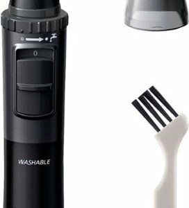 Panasonic - Men’s Ear and Nose Hair Trimmer, Wet Dry Hypoallergenic Dual Edge Blade - ER-GN30-H - Black