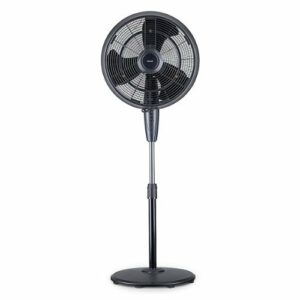 NewAir - Outdoor Misting Fan and Pedestal Fan, Cools 500 sq. ft. with 3 Fan Speeds and Wide-Angle Oscillation - Black