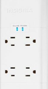 Insignia™ - 4 Outlet/3 USB 1200 Joules Surge Protector Strip - White