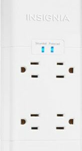 Insignia™ - 4 Outlet/3 USB 1200 Joules Surge Protector Strip - White