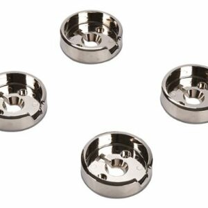 JennAir - Set of 4 Control Knob Bezels for Range Surface/Grille - Silver