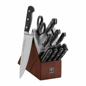 Henckels - Classic 15-pc Self-Sharpening Block Set - Brown