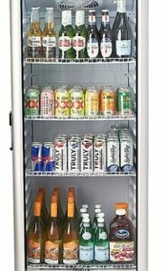 Premium Levella - 12.5 cu. ft. 1-Door Commercial Merchandiser Refrigerator Glass-Door Beverage Display Cooler - Silver