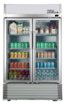 Premium Levella - 16.0 cu. ft. 2-Door Commercial Merchandiser Refrigerator Glass-Door Beverage Display Cooler - Silver