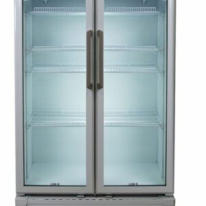 Premium Levella - 16.0 cu. ft. 2-Door Commercial Merchandiser Refrigerator Glass-Door Beverage Display Cooler - Silver