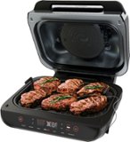 Ninja - Foodi Smart XL 6-in-1 Indoor Grill with 4-qt Air Fryer, Roast, Bake, Broil, & Dehydrate - Black