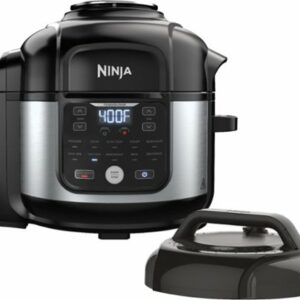 Ninja - Foodi 11-in-1 6.5-qt Pro Pressure Cooker + Air Fryer with Stainless finish, FD302 - Stainless Steel