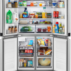 Whirlpool - 19.4 Cu. Ft. 4-Door French Door Counter-Depth Refrigerator with Flexible Organization Spaces - Stainless Steel