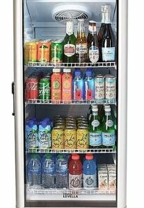 Premium Levella - 9 cu. ft. 1-Door Commercial Merchandiser Refrigerator Glass-Door Beverage Display Cooler - Silver