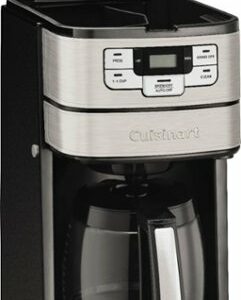 Cuisinart - Automatic Grind and Brew 12 Cup Coffeemaker - Black/Stainless Steel