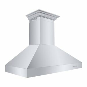 ZLINE - 48 in. Professional Wall Mount Range Hood in Stainless Steel with Crown Molding (667CRN-48) - Silver