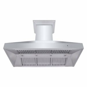 ZLINE - 48 in. Professional Wall Mount Range Hood in Stainless Steel with Crown Molding (667CRN-48) - Silver