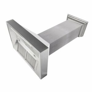 ZLINE - 36" DuraSnow® Stainless Steel Range Hood with White Matte Shell (8654WM-36) - Silver