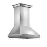 ZLINE - 36 in. Professional Wall Mount Range Hood in Stainless Steel with Crown Molding (587CRN-36) - Silver