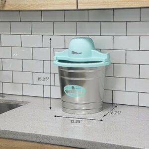 Elite Gourmet - 4qt Old Fashioned Electric Ice Cream Maker - Light Blue