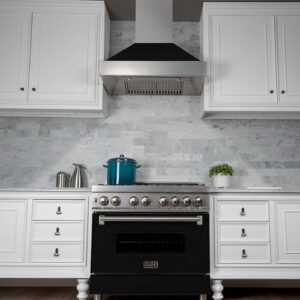 ZLINE - 48" DuraSnow® Stainless Steel Range Hood (8654BLM-48) - Silver with Black Matte Shell