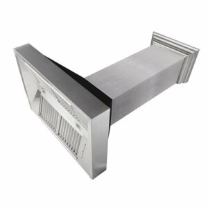 ZLINE - 36" DuraSnow® Stainless Steel Range Hood (8654BLM-36) - Silver with Black Matte Shell