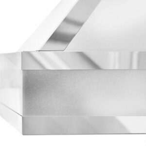 ZLINE - 36" Designer Series Ducted Wall Mount Range Hood in Fingerprint Resistant Stainless Steel with Mirror Accents (655MR-36) - Silver