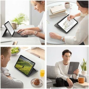 Logitech - Folio Touch Keyboard Folio for Apple iPad Pro 11" (1st, 2nd, 3rd & 4th Gen) with Precision Trackpad - Graphite